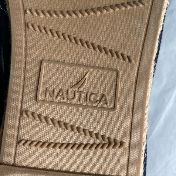 Nautica Navy Blue Knit Espadrilles Flats - Picture 9 of 10